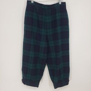Vintage 70s Pendleton Black Watch Plaid Wool Knickers Pants Womens 26 Green Blue